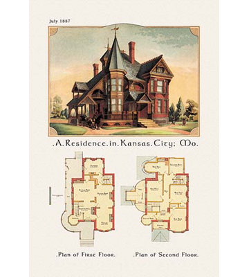 Une résidence dans kansas city, missouri, reproduction d’art