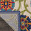 Tapis intérieur / extérieur à motif floral ivoire / bleu / vert Eaglin-227301447