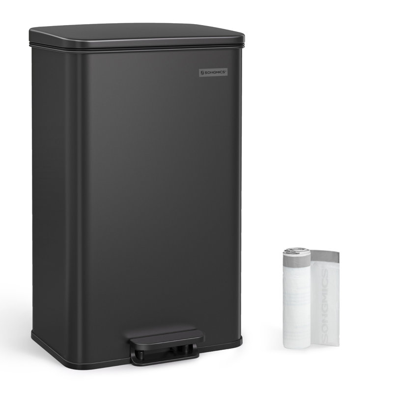 Rashan Step On Kitchen Trash Can - 40L, Black