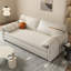 Canapé-lit causeuse 100% polyester beige-130074162
