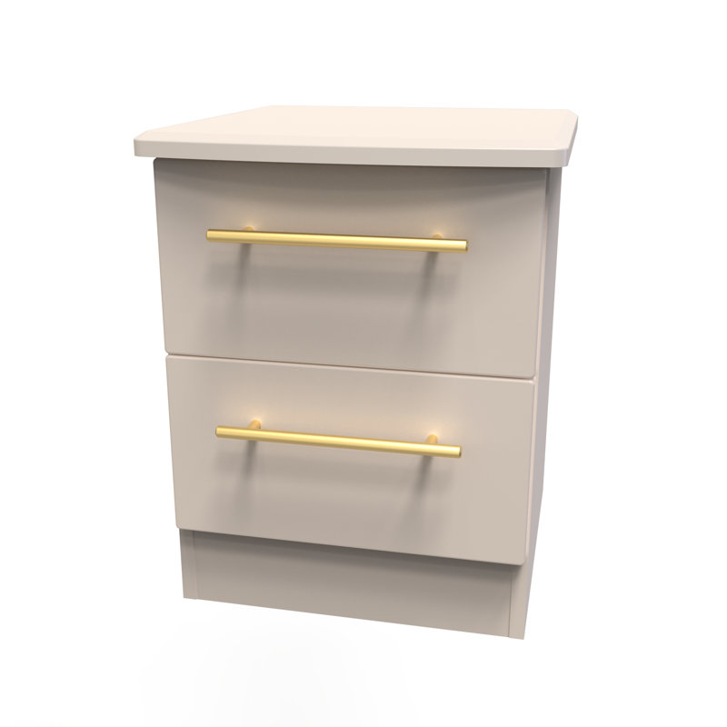 Fully Assembled Esabella 2 - Drawer Nightstand, kashmir Matt