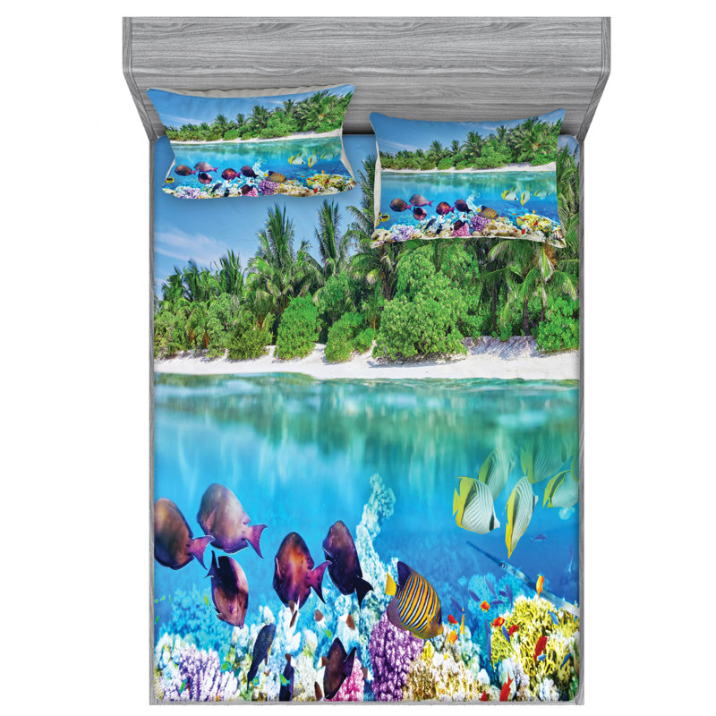 Microfiber Sheet Set, Queen Sheet Set with Fitted Sheet