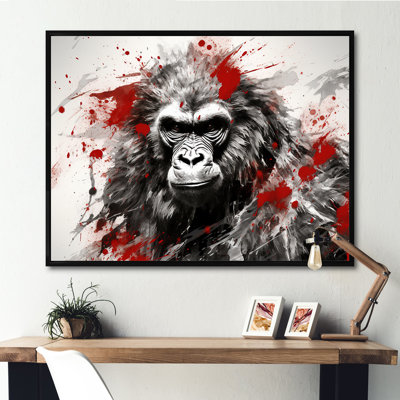 Graffiti rouge sur toile