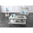 Coffee Table Open Bottom Shelf Plank Style Table Top