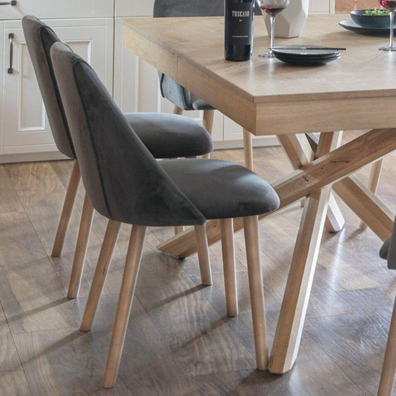 Aggarwal 48cm H Side Chair - Set of 2, Grey, Whitewash