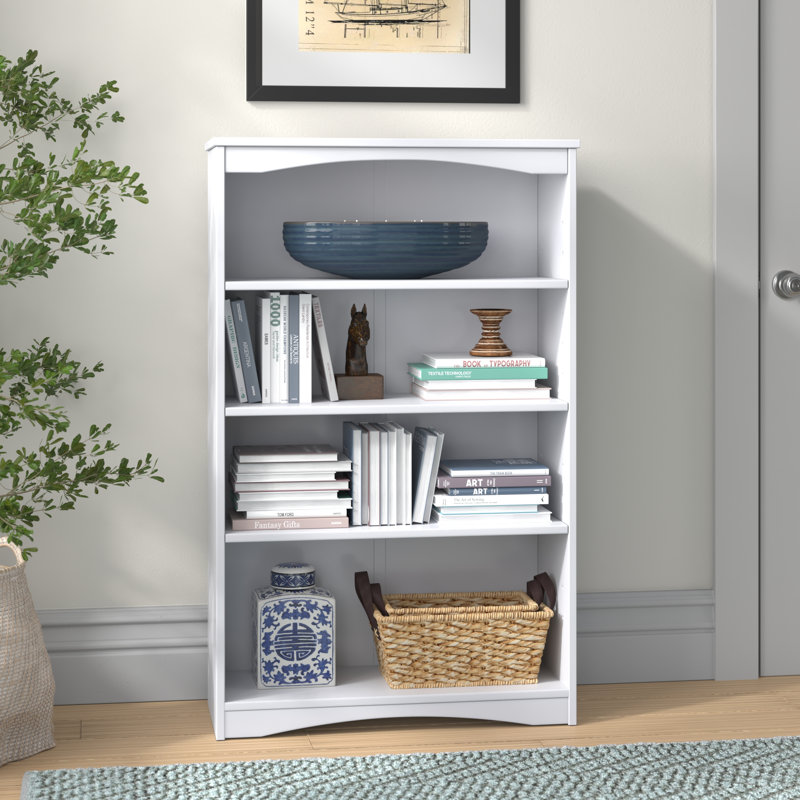Beedle 48'' H X 30'' W Solid Wood Pine Bookcase, 48" H x 30" W x 12" D, White