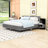 Wooden Floating Platform Bed with Built-in Nightstands and LED Lighting-344177087-344177084