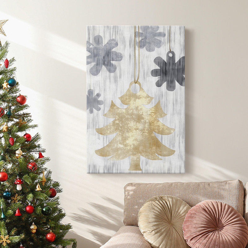 Art des Fêtes de Noël - Toile tendue avec châssis CCDV, H 60 po x l 40 po