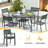 Nazir 8 - Person Metal Patio Dining Set with Round Table-344731691