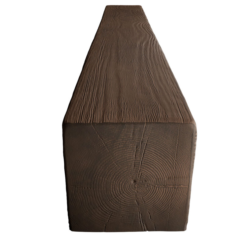 Poutre de plafond à 3 côtés en faux bois Endurathane sablé (poutre en U), H 8 po x l 12 po, Vieilli, 18 pi L