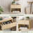 Drawer Wall-Mounted Nightstand With Open Cubby-1391421399-1391421402