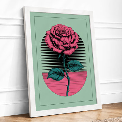 Rose in Pink Modern - Framed Print