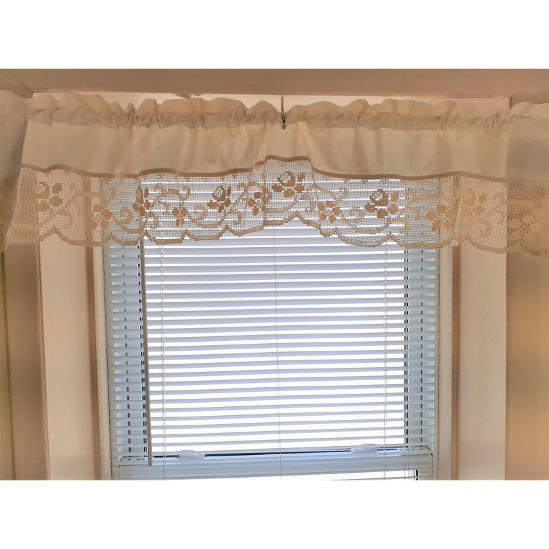 Cantonnière 59 po Meryem Lace, Beige/Écru