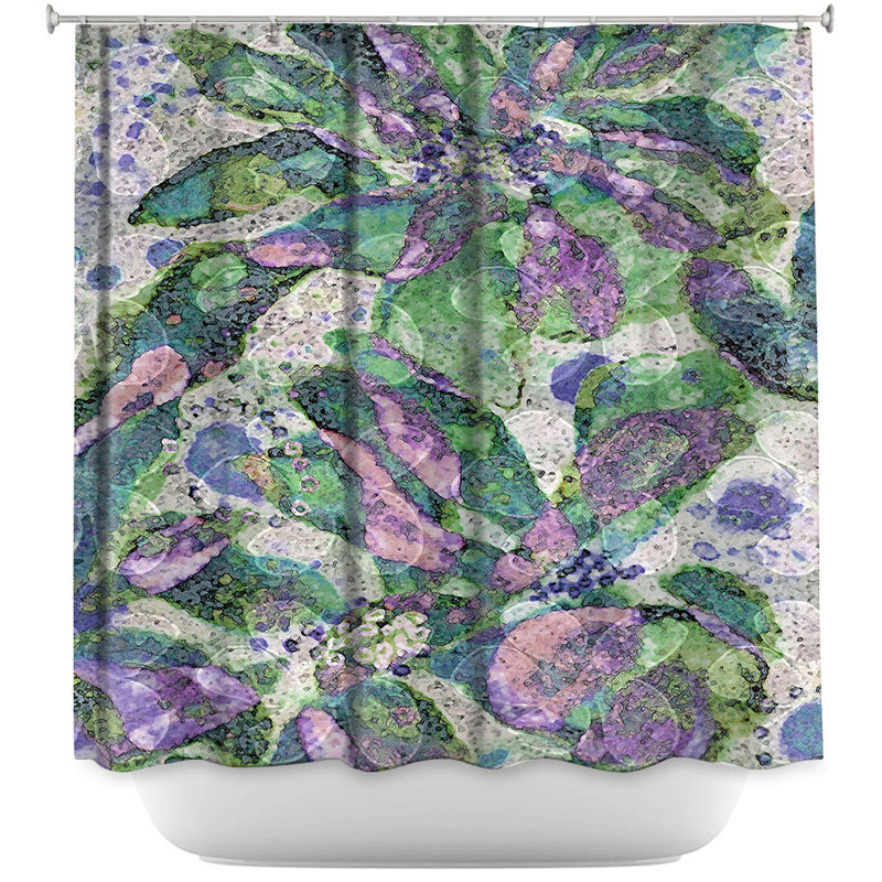 Rideau de douche simple Speckled Flowers