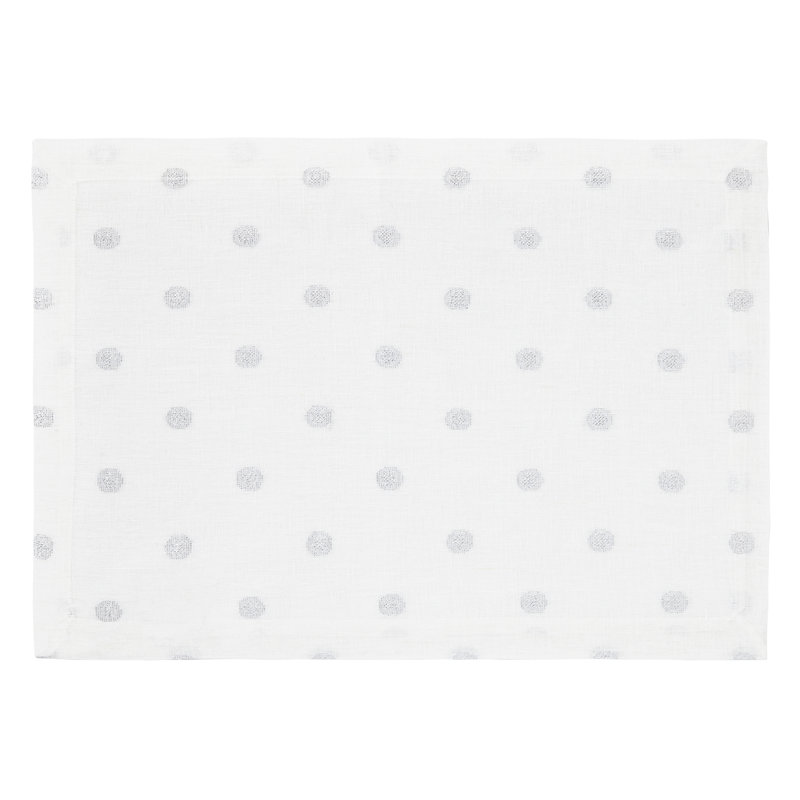 Vogue Linen Rectangle Placemats, Silver