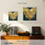 Hardie Big Hearted Gold sur fond sarcelle-109095707