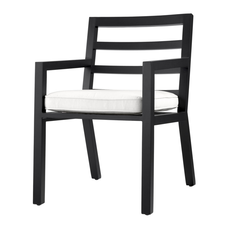 Delta Outdoor Dining Armchair, Black