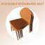 Ensemble de 4 chaises orange tropical - pieds en bois de chêne rouge et siège en PP avec table carrée pliante intérieure / extérieure moderne - plateau de table en PP avec pieds en métal (blanc, kaki)-1980412039