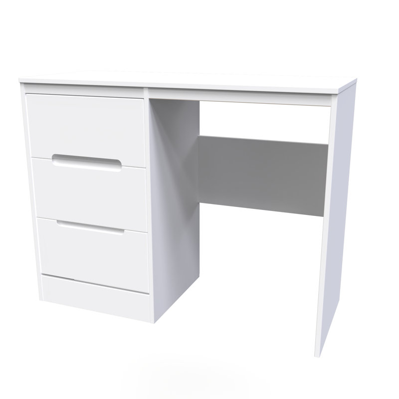 Fully Assembled Grety Dressing Table, White Matt/White Matt