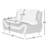 Black and Red Faux Leather Loveseat Sofa-432262450