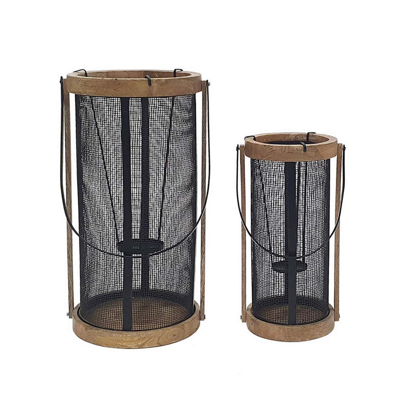 Pot à chevrons en ciment texturé - 15,5 po de diamètre x 17,5 po - Gris