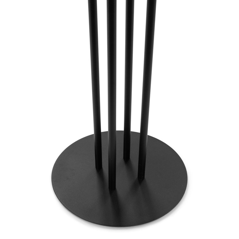 CHARLY Steel Wall 8 - Hook Coat Rack, Black