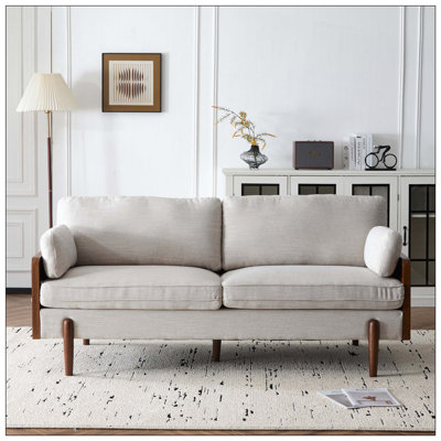 Mid-Century Modern Sofa Comfortable Seating Option For Living Room Bedroom Office Use