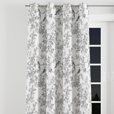 Rideaux obscurcissant Modern Room - Rideau à œillets blanc Baldur - 1 panneau