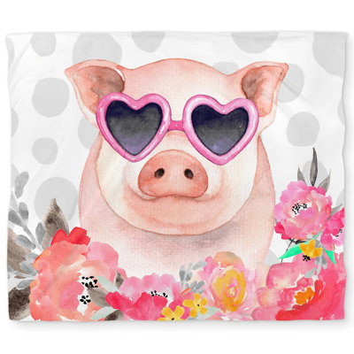 Little pig in love - Illustrative Children Art Duvet Cover