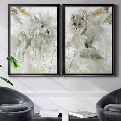 Winter Lodge Fawn - ensemble de 2 reproductions d'art