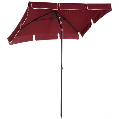 Fidelma 78'' x 51.25'' Rectangular Tilt Beach Umbrella