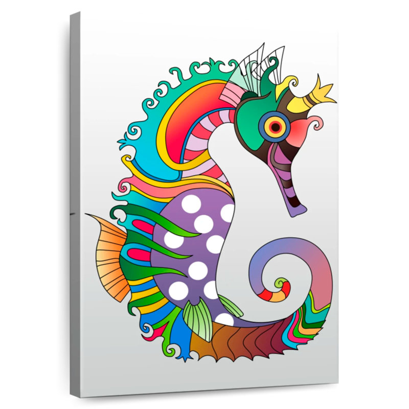 Hippocampe coloré Brampt, H 51 po x l 34 po