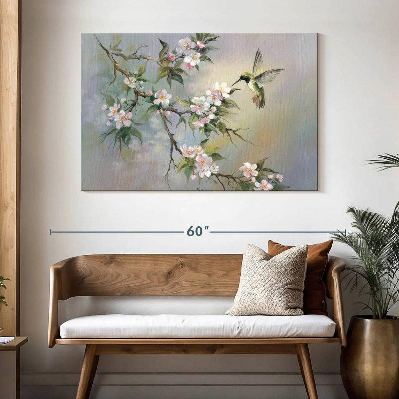 Colibri du printemps Brampt, H 32 po x l 48 po