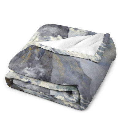 Jeté en flanelle de luxe Rough Sea