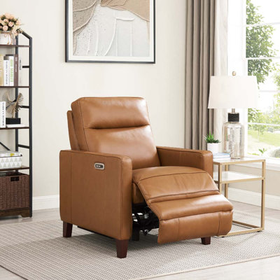 Fauteuil inclinable en cuir pleine fleur Ashby