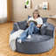 Canapés à compression, canapé moderne en chenille de polyester de 55 pouces pour la maison