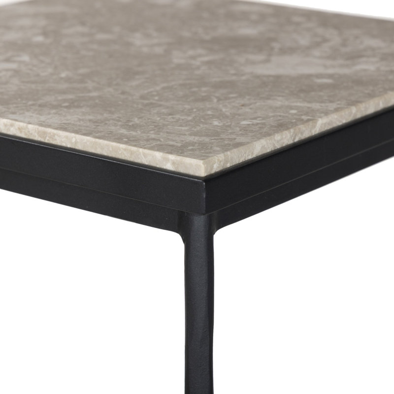 Babylon Small End Table-Lunar Marble, Lunar Marble, 20" H x 13" W x 13" D