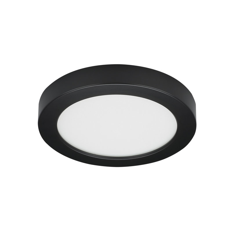 Plafonnier encastré 1 lumière DEL Speidel, Noir, H 1 po x l 7 po x P 7 po