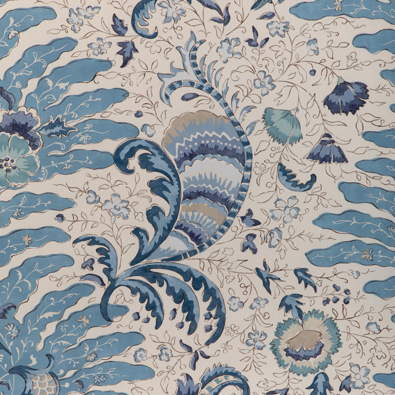 La Menagerie Riviere Print 100% Cotton Fabric, Sky