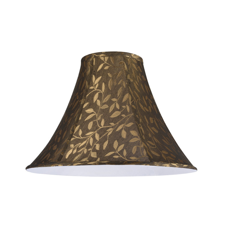 Abat-jour cloche en tissu jacquard texturé 12 po (araignée) brun