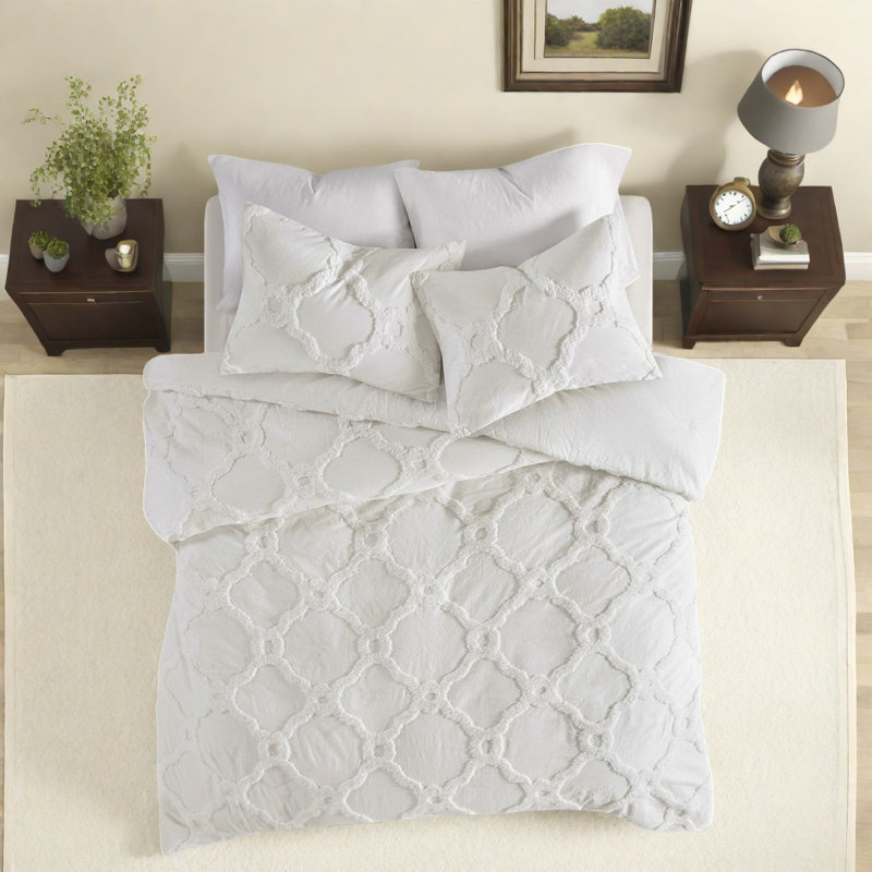 Ensembles de literie en coton de qualité supérieure pour grand lit, maison de campagne en chenille touffetée