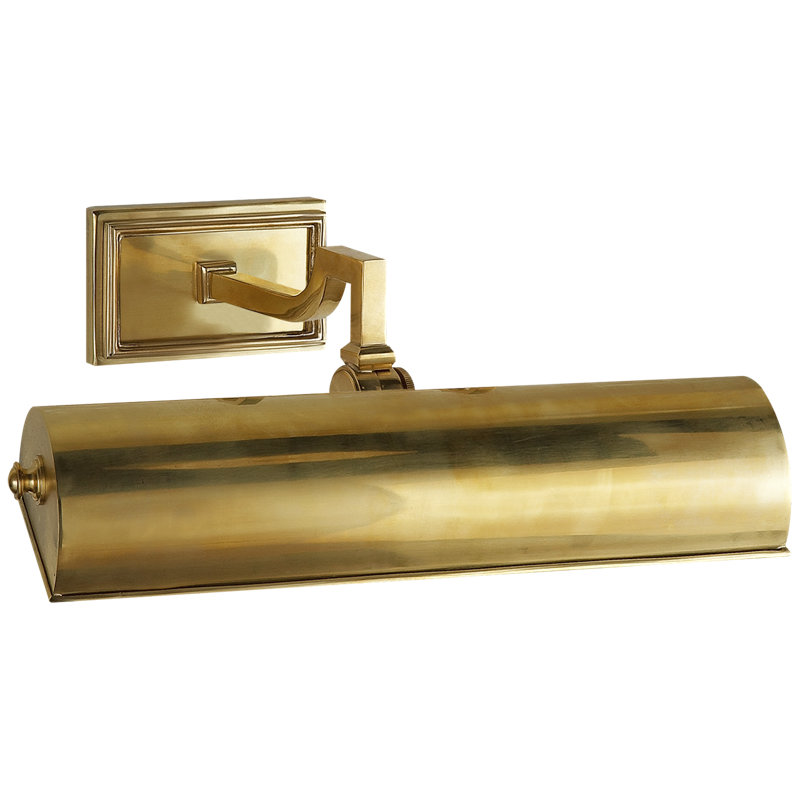 Alexa Hampton Dean 12" Picture Light, 13.5" Wide, Natural Brass
