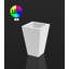 Cono Cuadrado - Pot à fleurs conique en résine High Square - DEL RVB / pile - Glace-49174480