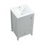 Meuble-lavabo de 20 po avec lavabo, armoire de salle de bain avec porte à fermeture douce, support de rangement et tiroir-115672253