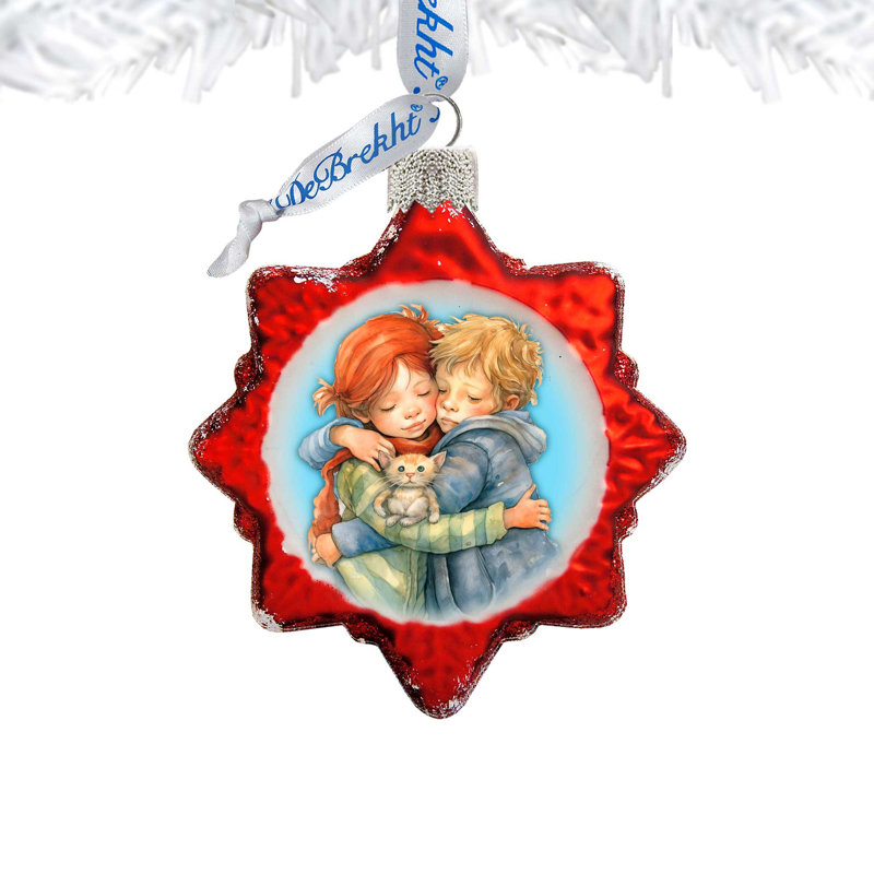 4'' Glass Hanging Figurine Ornament