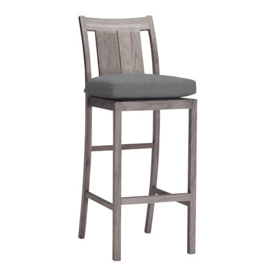 Croquet 24.5" Patio Bar Stool with Cushion