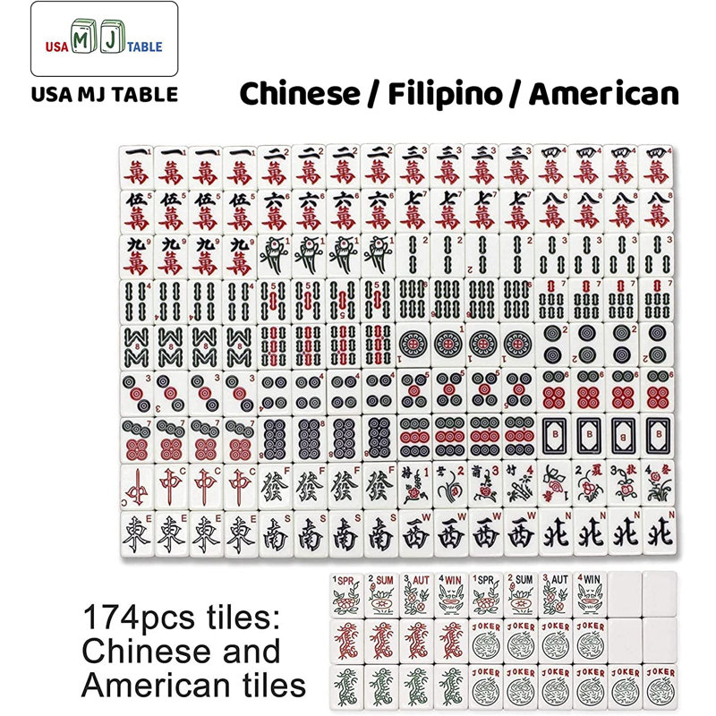USAMJTABLE Automatic Mahjong Table 39" 4 - Player Card Table
