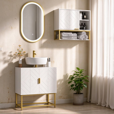 Steel Freestanding Under Sink Cabinet