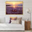 «Flip Flops With Lovely Hearts On Beach At Sunset», peinture sur toile-67417749-67417750