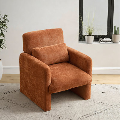 Modern Accent Chair, Contemporary Boucle Fabric Accent Armchair Comfy Upholstered Leisure Single Sofa Chair for Living Room Bedroom Apartment Office